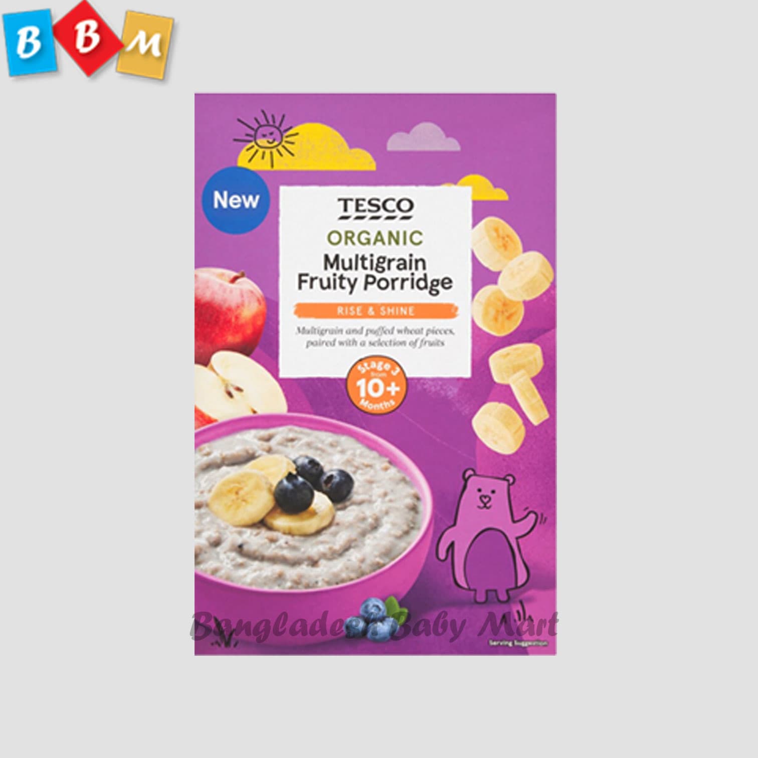 Tesco Organic Multigrain Fruity Porridge 10+ Months